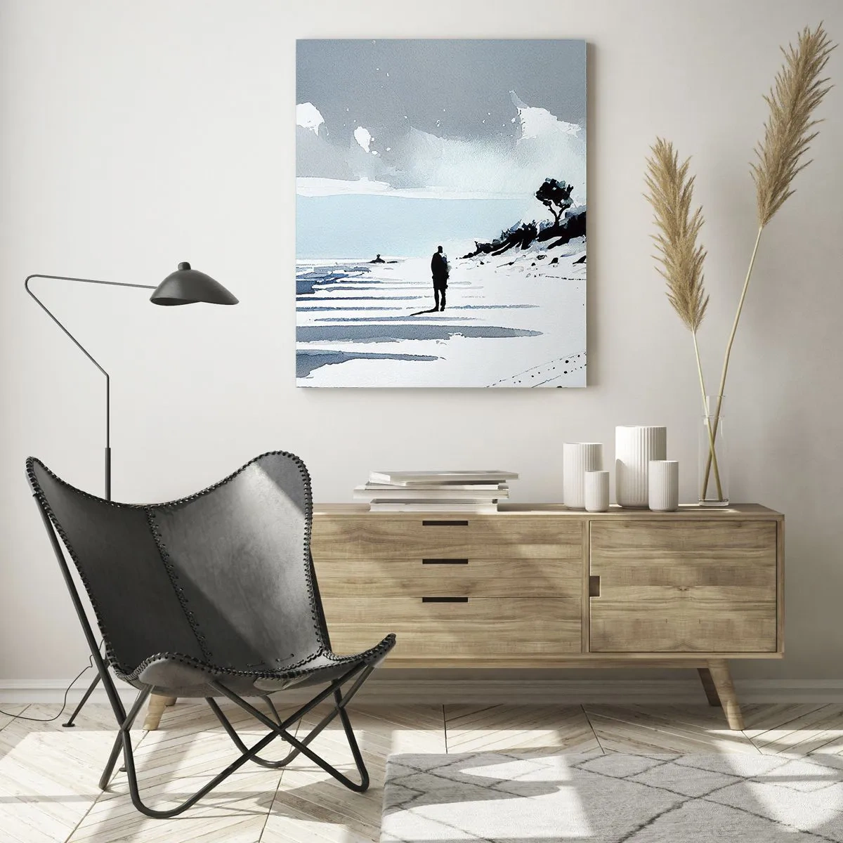 Obraz na skle - O samote - 50x70 cm