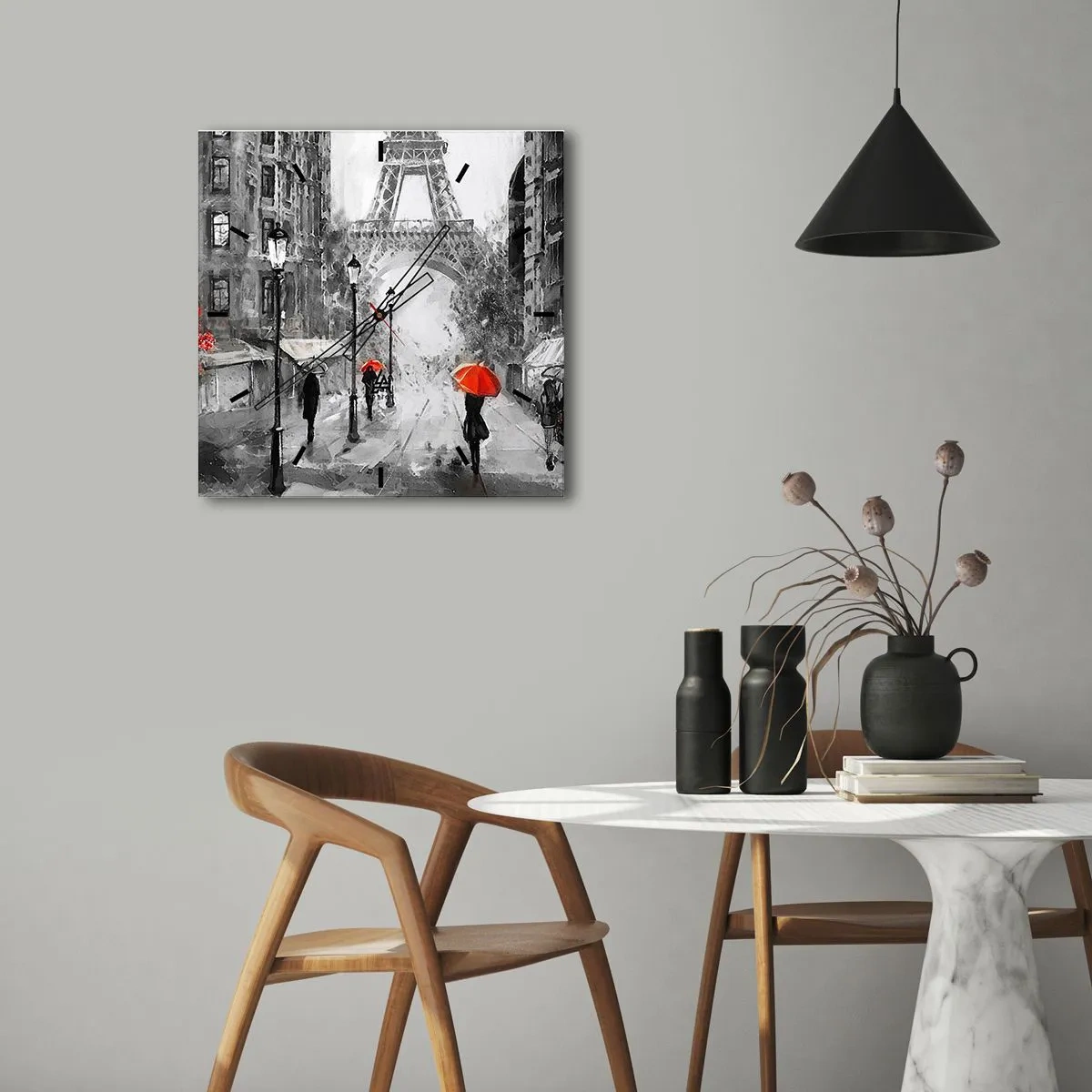 Nástenné hodiny - Všetky cesty vedú k nej - 40x40 cm