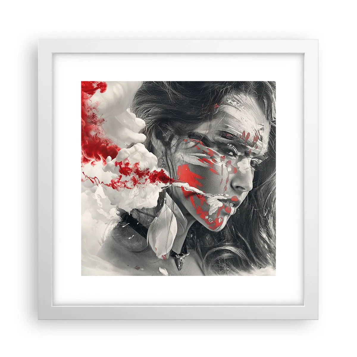Plagát v bielom ráme - V škárach absurdity - 30x30 cm