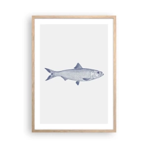 Plagát v ráme zo svetlého duba - Pozdravy zo severných morí - 50x70 cm