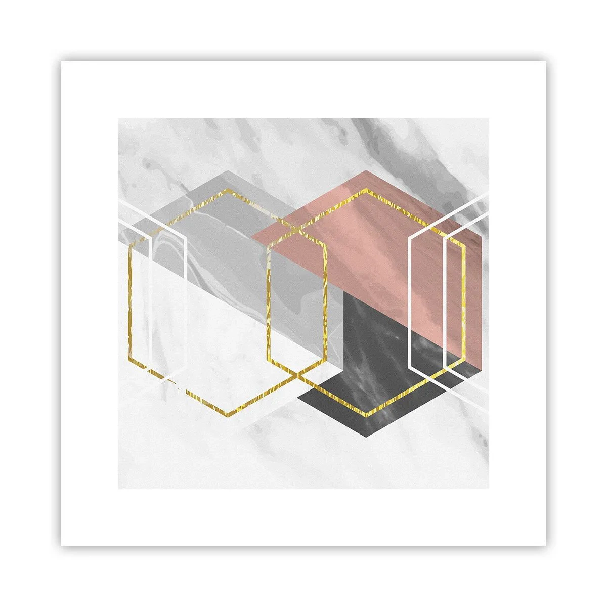 Plagát - Reťazová kompozícia - 30x30 cm