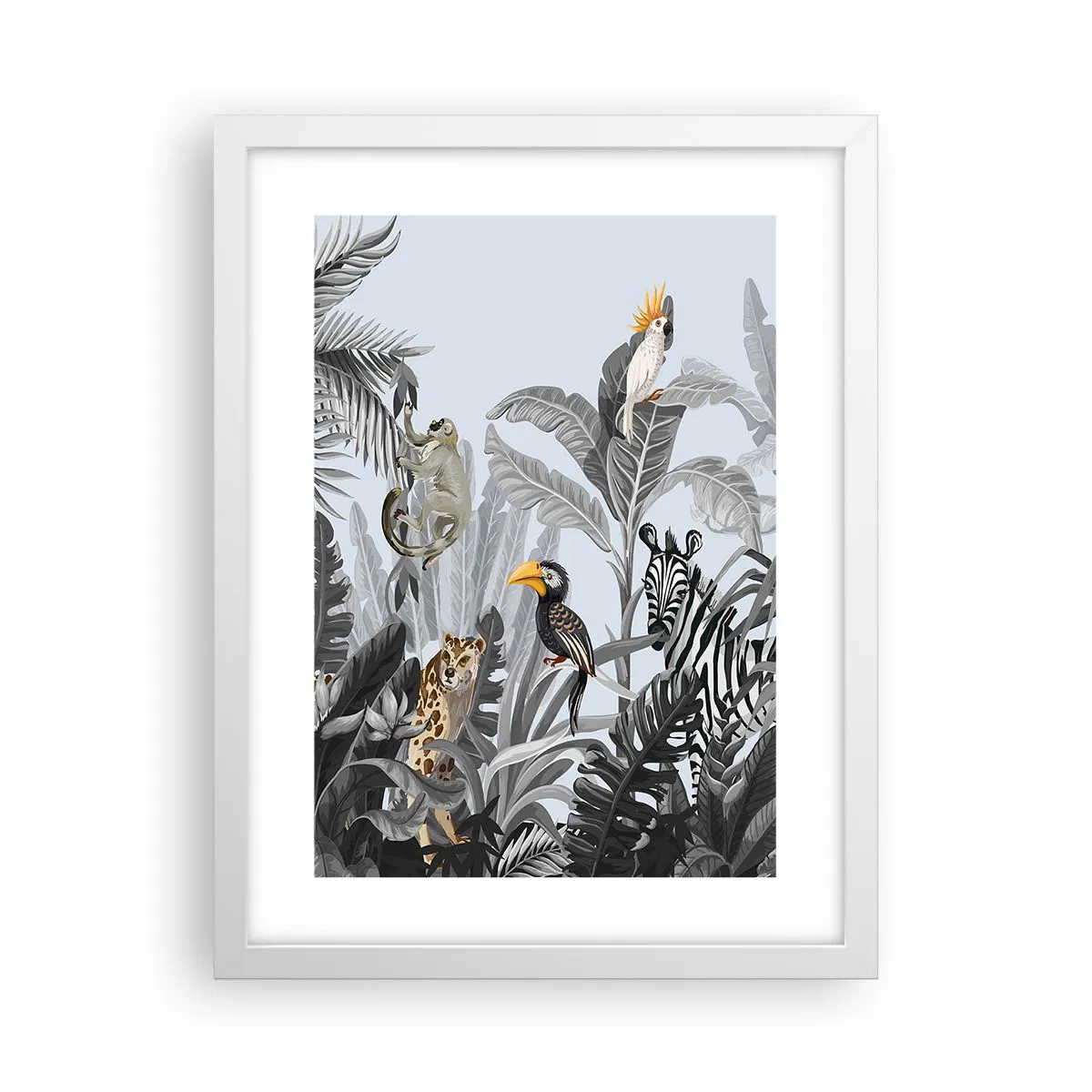 Plagát v bielom ráme - Africká rozprávka - 30x40 cm