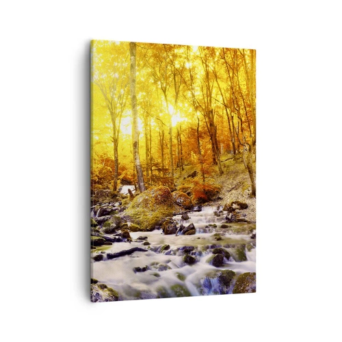 Obraz na plátne - Kamene zasadené do zlata a platiny - 50x70 cm