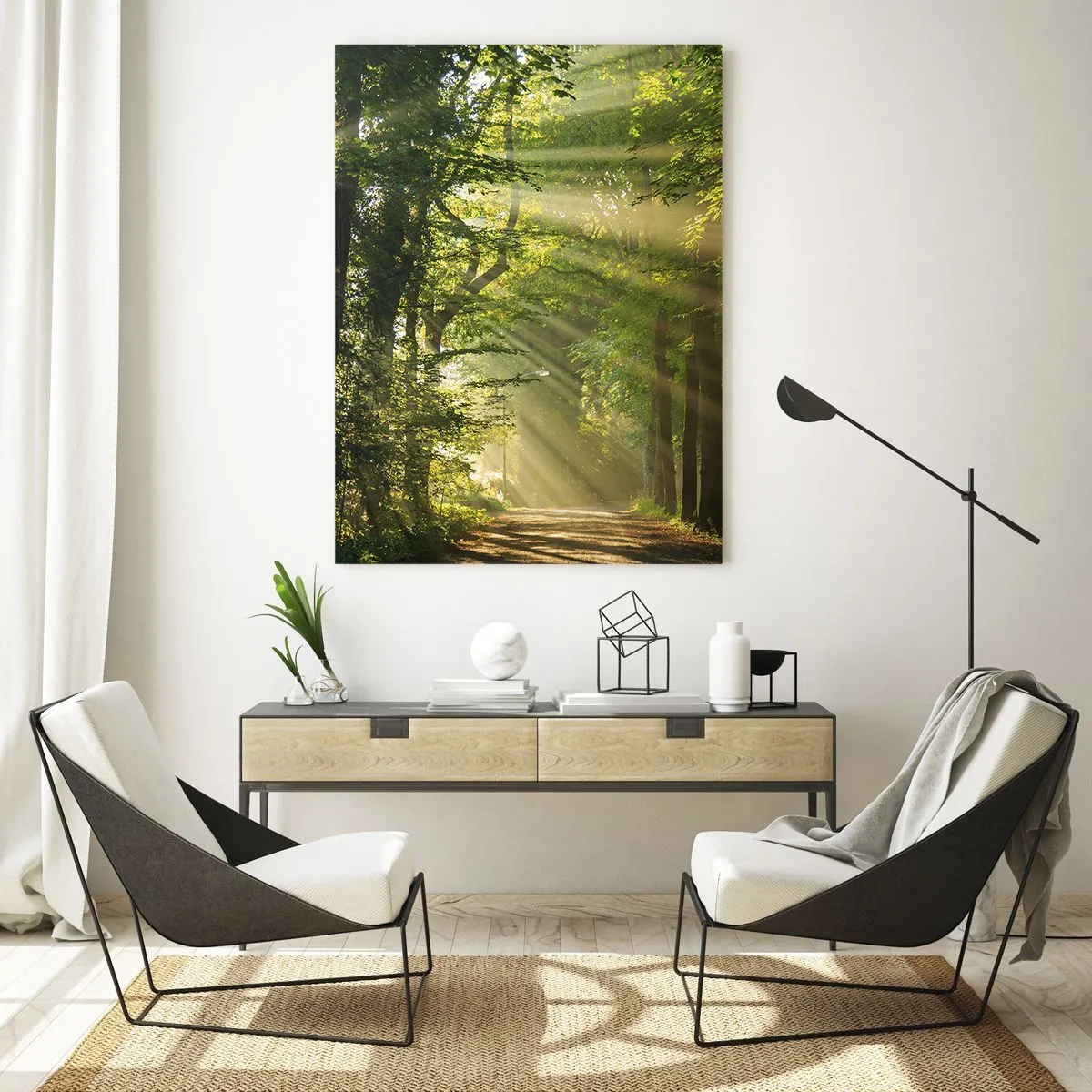 Obraz na skle - Lesný okamih - 50x70 cm