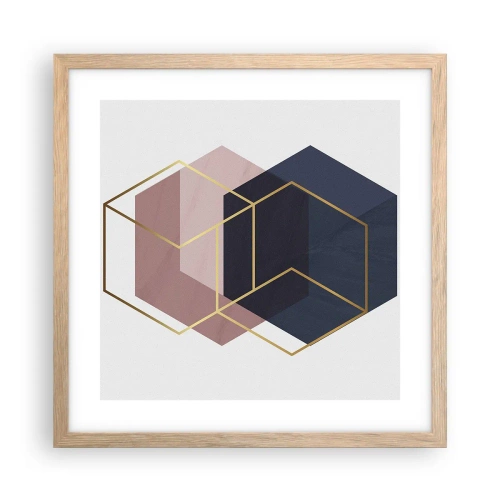 Plagát v ráme zo svetlého duba - Sila jednoduchosti - 40x40 cm