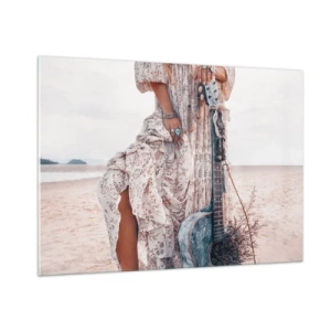 Obraz na skle - Kvetinové deti na ceste - 100x70 cm