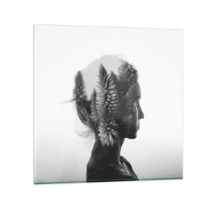 Obraz na skle - Pani borovicového lesa - 60x60 cm