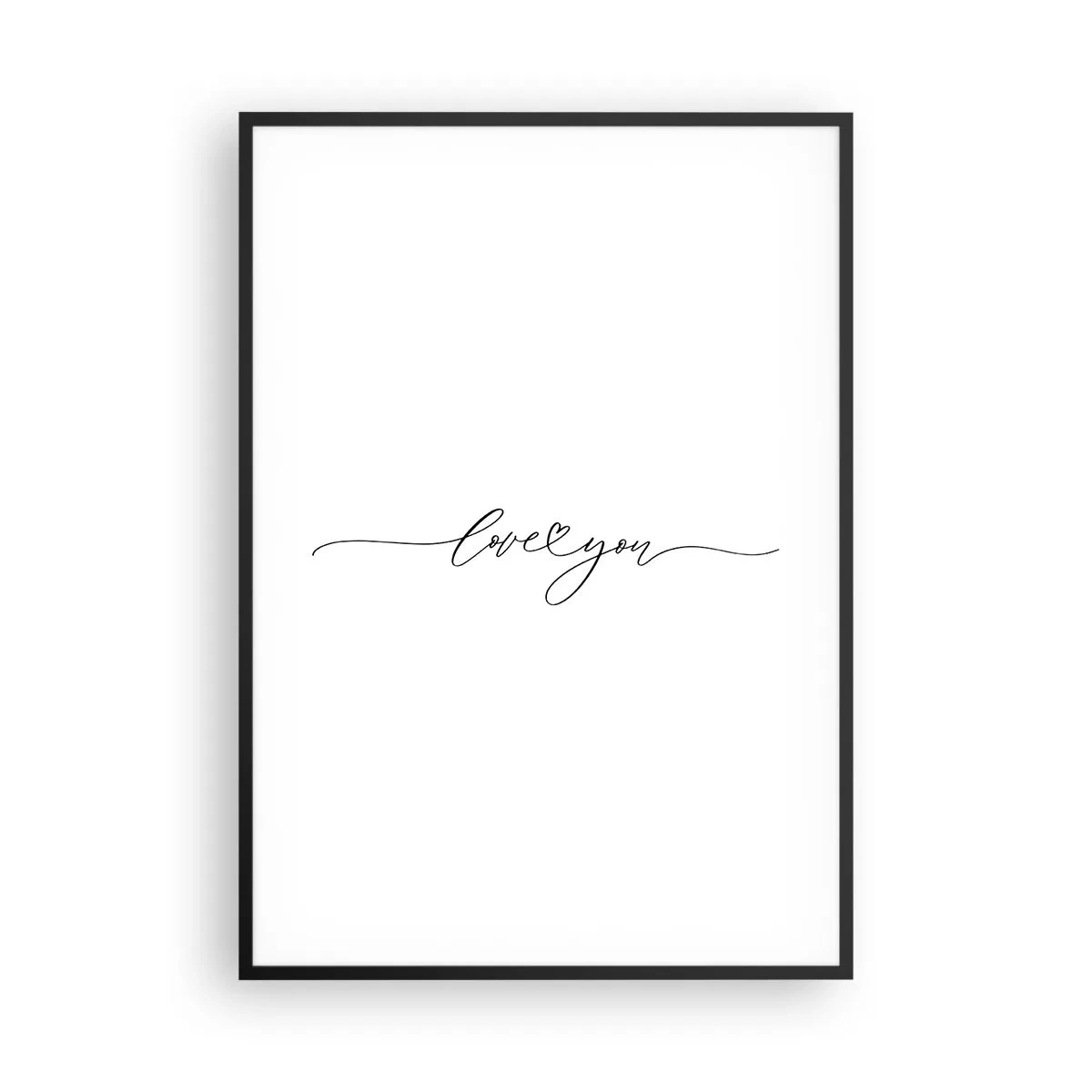 Plagát v čiernom ráme - Čierne na bielom - 70x100 cm