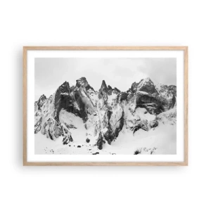 Plagát v ráme zo svetlého duba - Hrozivý žulový hrebeň - 70x50 cm