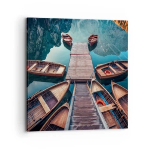 Obraz na plátne - Čakám v prístave - 70x70 cm
