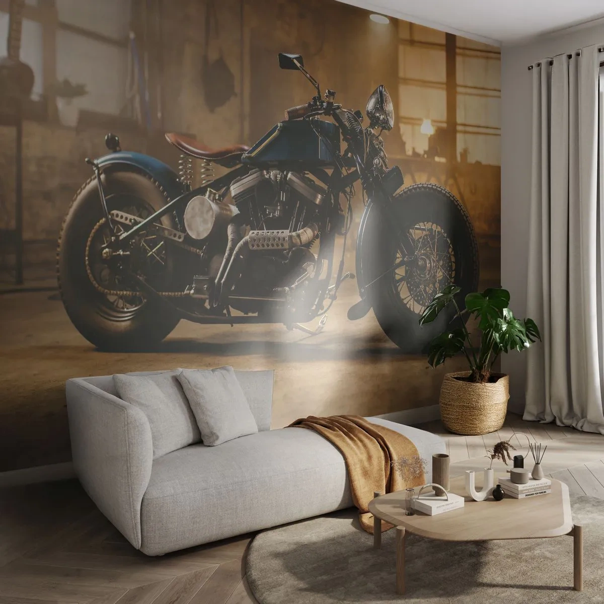 Fototapeta Premium Canvas - Môžem všetko - Motorka, Vintage, Automobilový priemysel - 250x175 cm