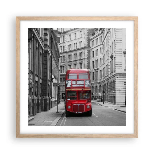 Plagát v ráme zo svetlého duba - Všednosť nemusí byť šedá - 50x50 cm