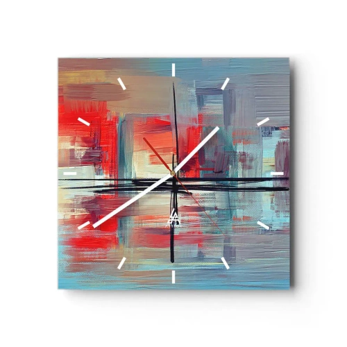 Nástenné hodiny - Krajina v neznámej dimenzii - 40x40 cm