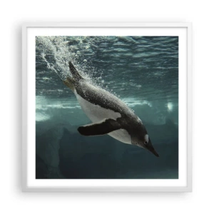 Plagát v bielom ráme - Vitajte v mojom svete - 60x60 cm