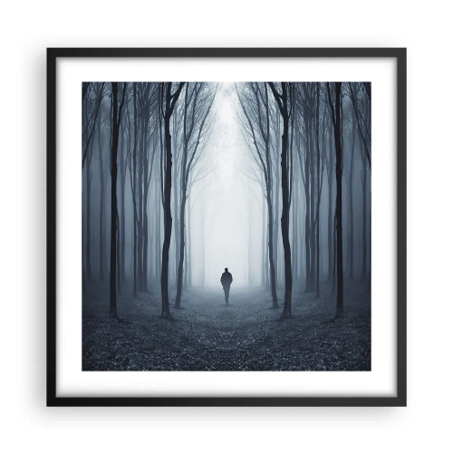 Plagát v čiernom ráme - A všetko jednoduché a jasné - 50x50 cm