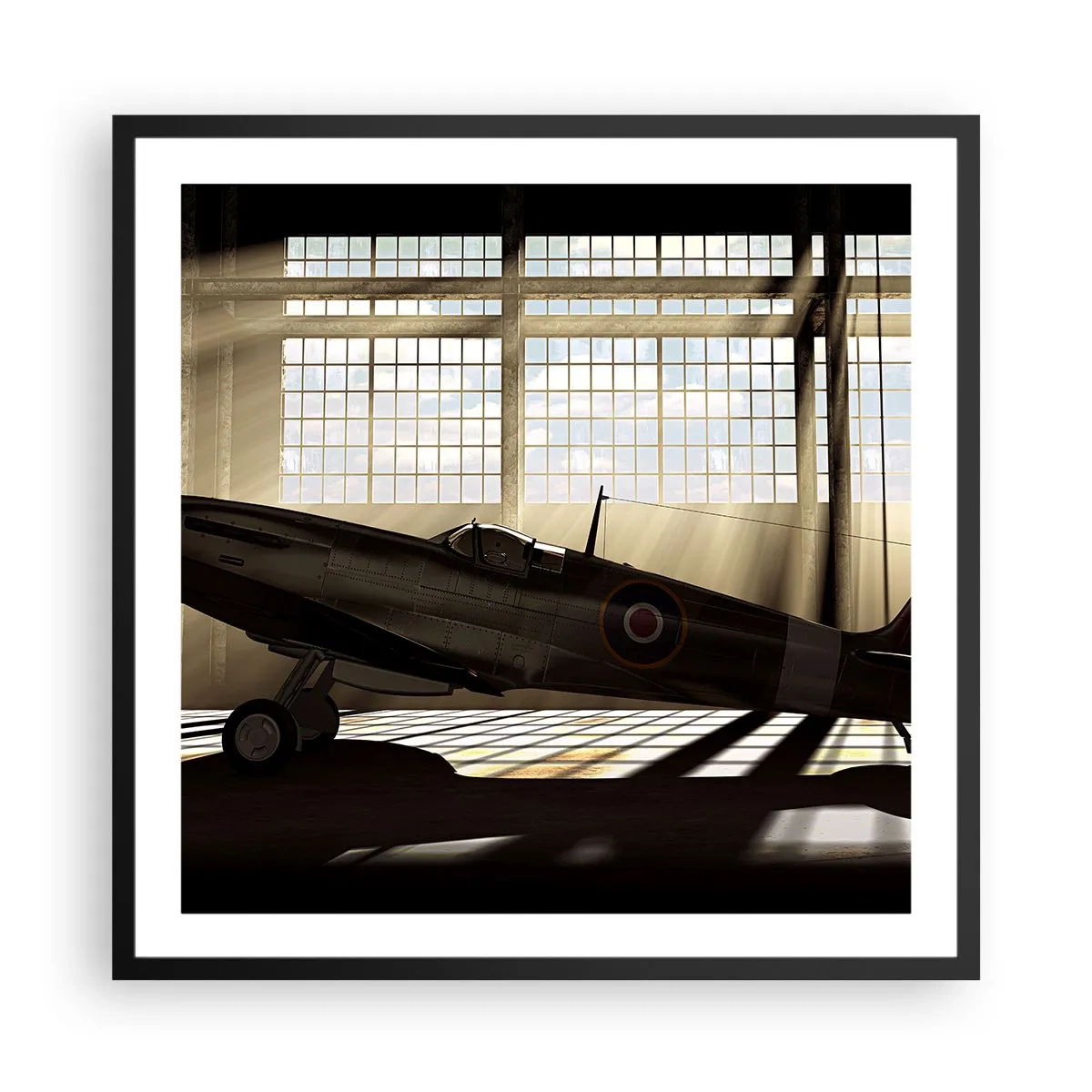 Plagát v čiernom ráme - Odpočinok bojovníka - 60x60 cm