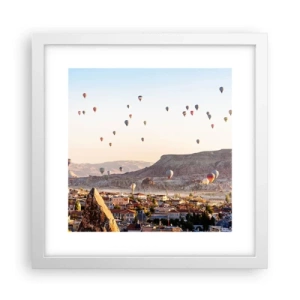 Plagát v bielom ráme - Ako lode na oblohe - 30x30 cm