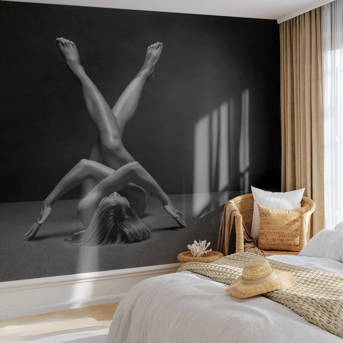Fototapeta Premium Canvas - Geometria nahoty - Žena, Kus, Telo - 250x175 cm