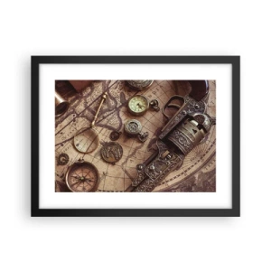 Plagát v čiernom ráme - Dobrodružstvo volá - 40x30 cm