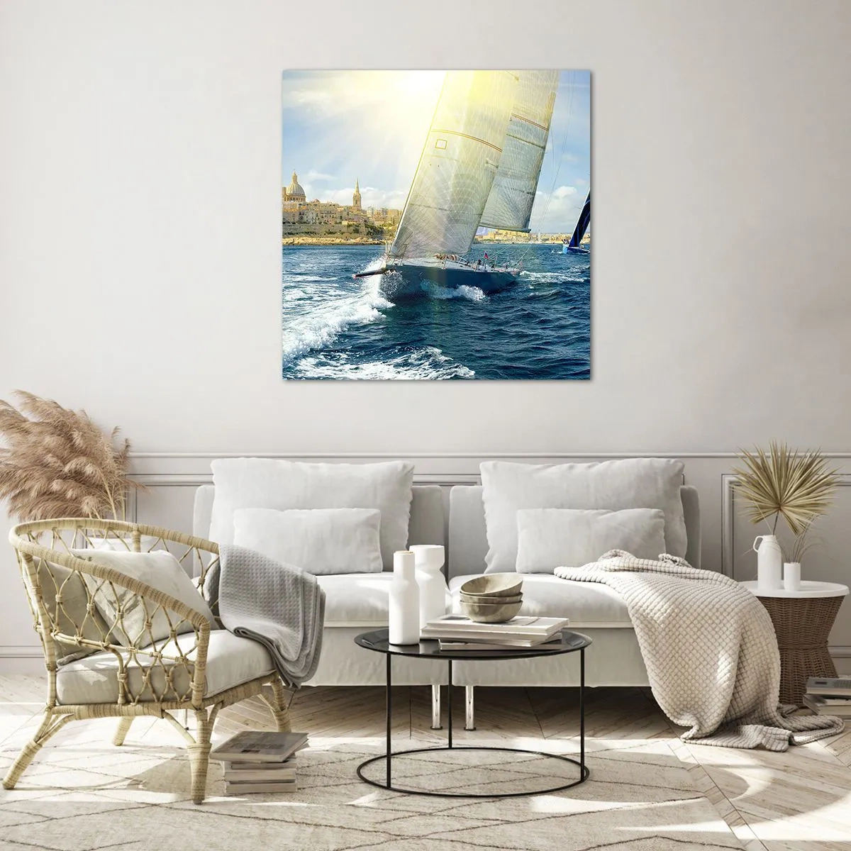 Obraz na skle - Čas odísť z mesta - 70x70 cm