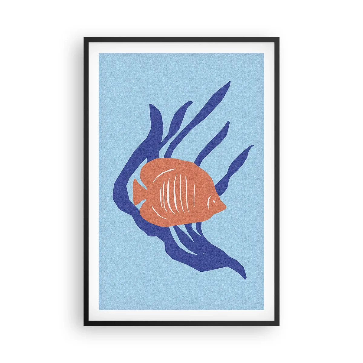 Plagát v čiernom ráme - Obyvateľka koralových vôd - 61x91 cm