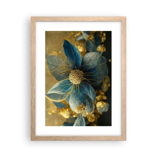 Plagát v ráme zo svetlého duba - Rozkvitnúť zlatom - 30x40 cm