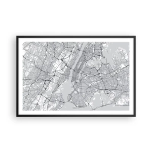 Plagát v čiernom ráme - Anatómia metropoly - 91x61 cm