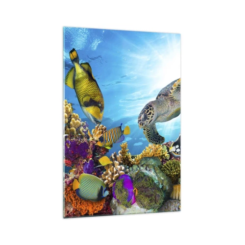 Obraz na skle - Koralová promenáda - 70x100 cm