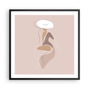 Plagát v čiernom ráme - Ako vyzerá pravá dáma? - 60x60 cm