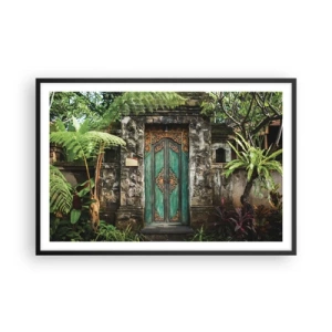 Plagát v čiernom ráme - Dvere do exotického sveta - 91x61 cm