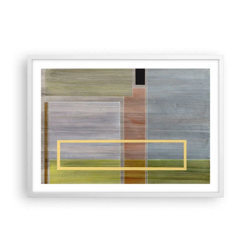Plagát v bielom ráme - Jednoducho a v kľude - 70x50 cm
