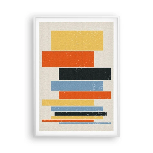 Plagát v bielom ráme - Záznam hudby - 70x100 cm