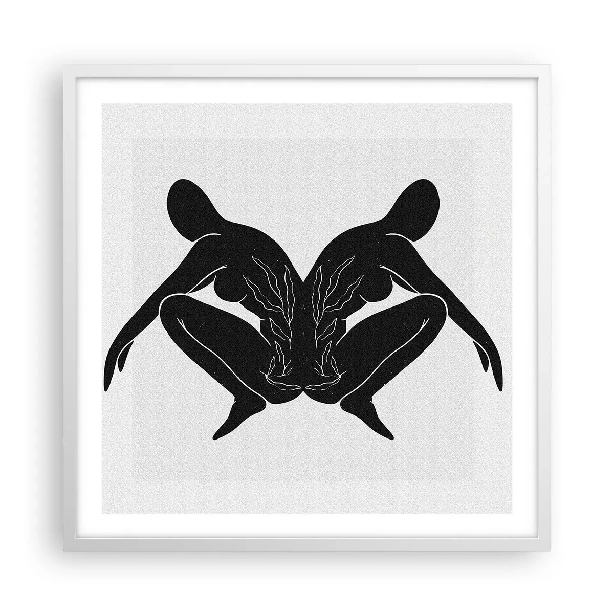 Plagát v bielom ráme - Spoločná duša - 60x60 cm