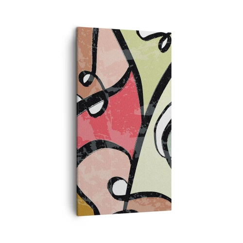 Obraz na plátne - Piruety uprostred farieb - 45x80 cm