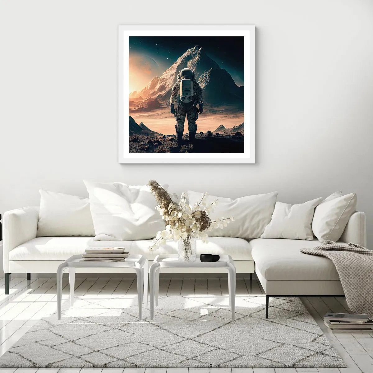 Plagát v bielom ráme - Nová výzva - 60x60 cm