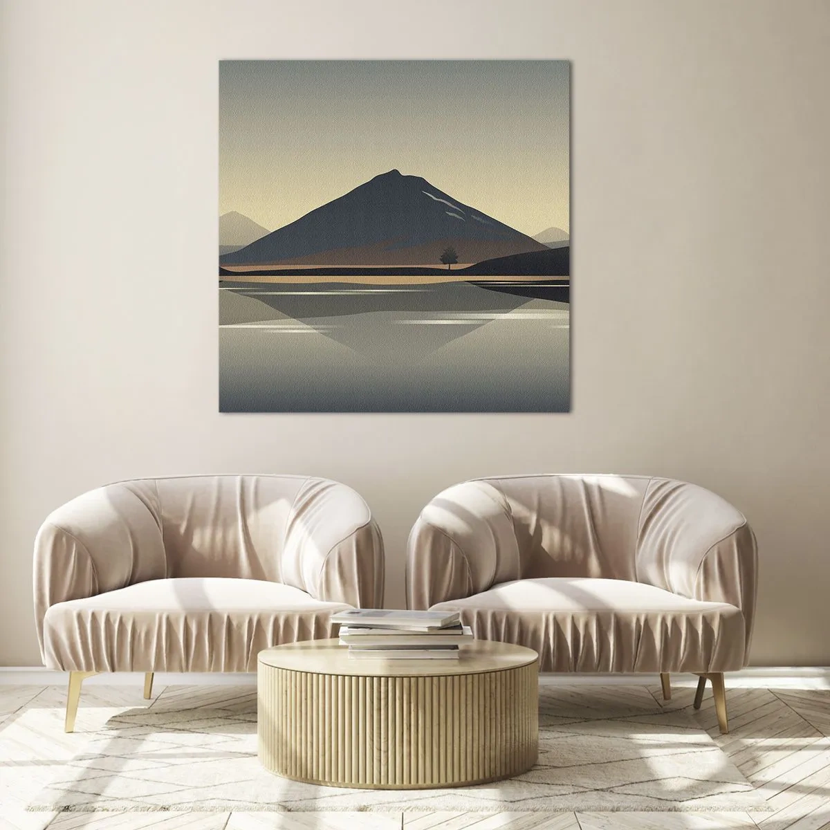 Obraz na skle - Zrkadlový odraz - 50x50 cm