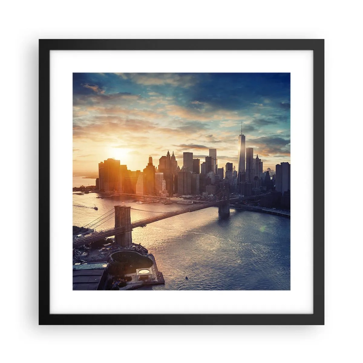 Plagát v čiernom ráme - Pomník kultúry Západu - 40x40 cm