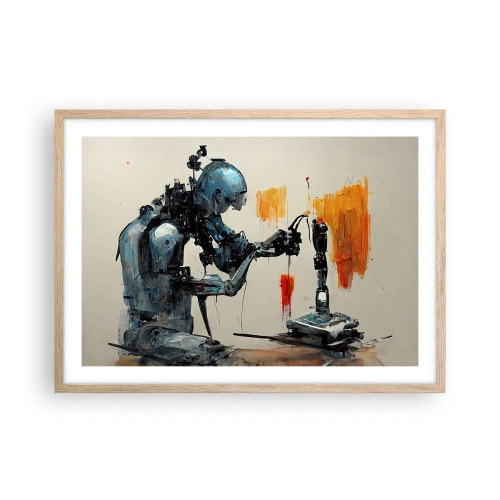 Plagát v ráme zo svetlého duba - Už zajtra… - 70x50 cm