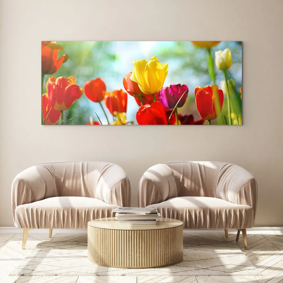 Obraz na skle - Všetky farby slnka - 100x40 cm