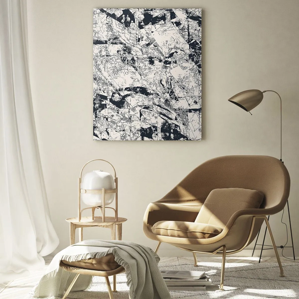 Obraz na skle - Prelínanie protikladov - 50x70 cm