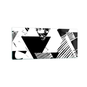 Obraz na skle - Dážď trojuholníkov - 120x50 cm