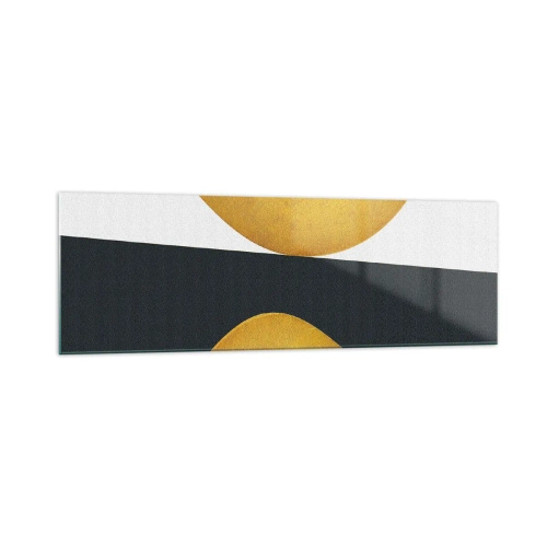 Obraz na skle - Po prvé: zlato - 160x50 cm