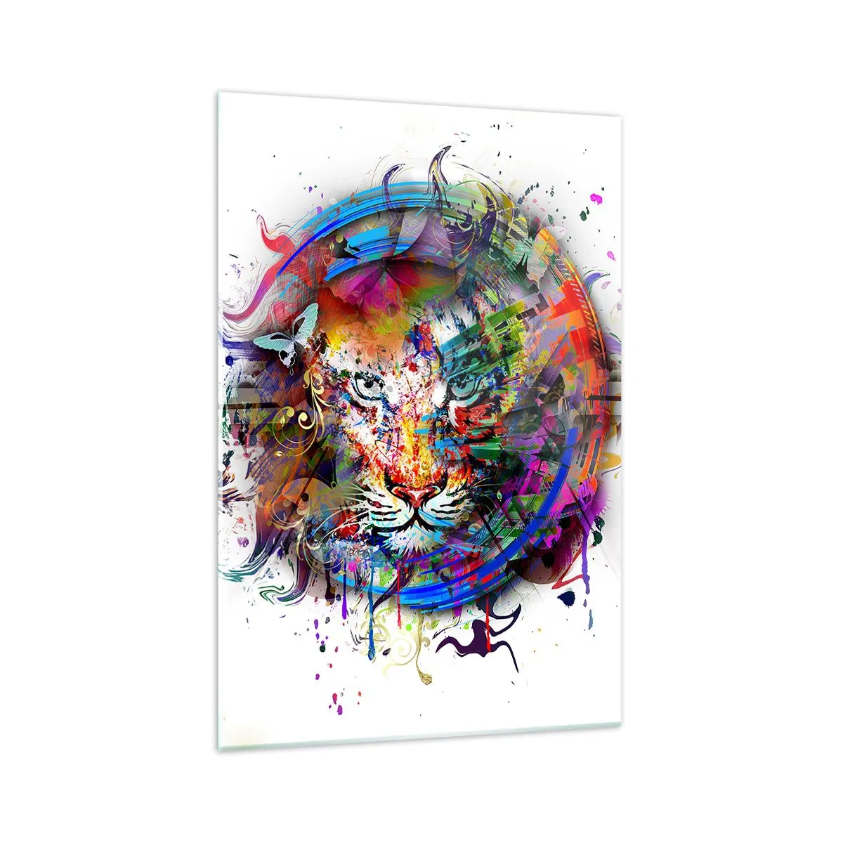 Obraz na skle - Skrýva sa za dúhovým závojom - 70x100 cm