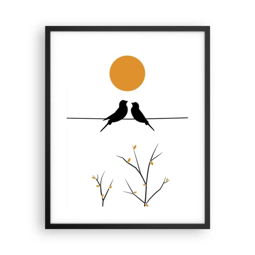 Plagát v čiernom ráme - Slávičí večer - 40x50 cm