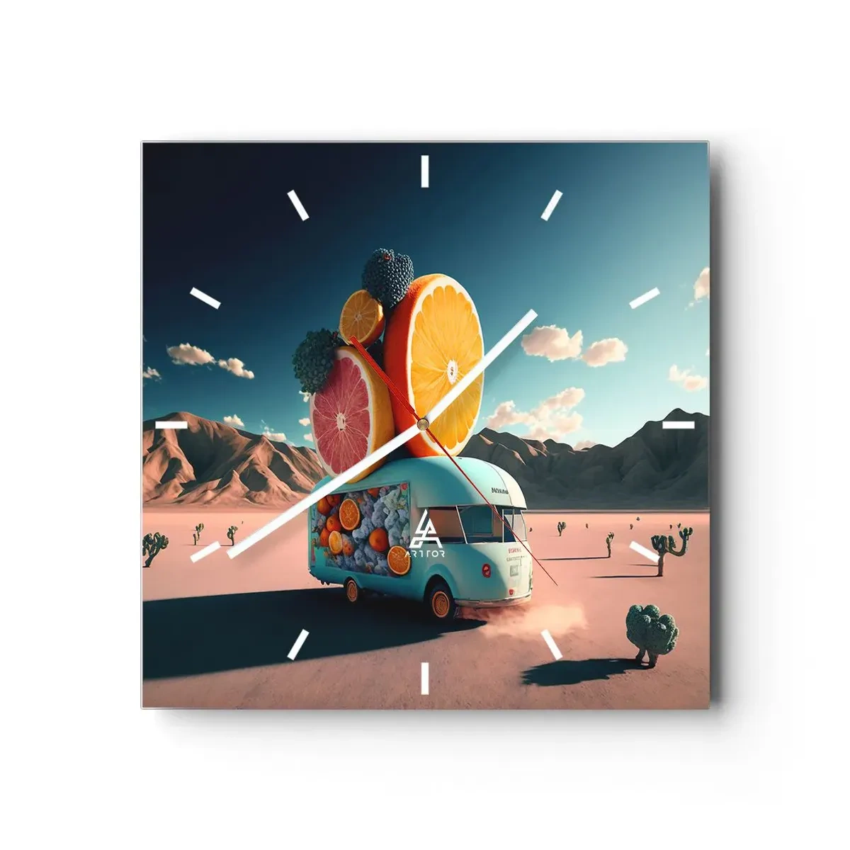 Nástenné hodiny - Chuť prázdnin - 40x40 cm