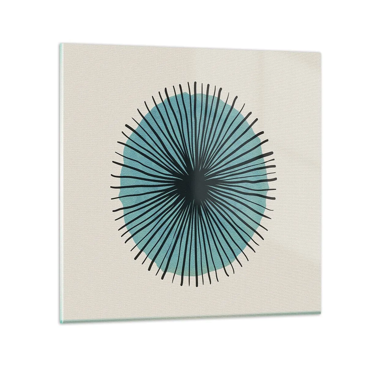 Obraz na skle - Žiariaca modrá - 50x50 cm