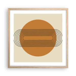 Plagát v ráme zo svetlého duba - Dokonalý plán - 50x50 cm
