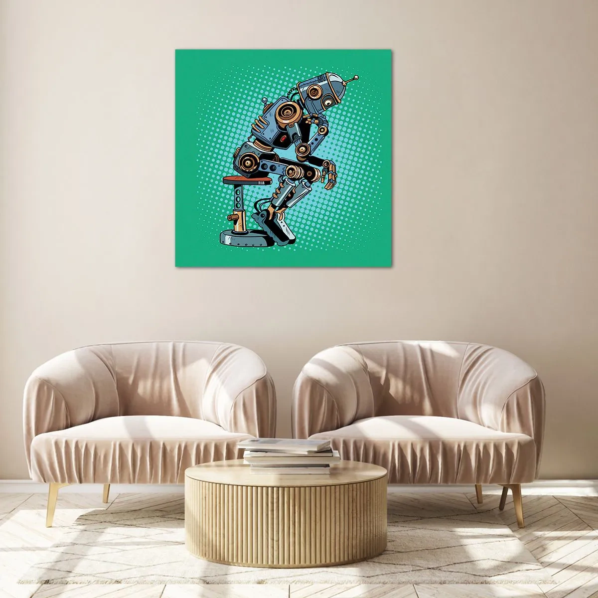 Obraz na skle - Nad podstatou bytia - 60x60 cm