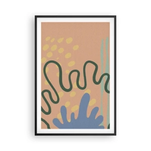 Plagát v čiernom ráme - Abstrakcia: rozmanitosť prírody - 61x91 cm