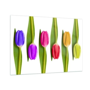 Obraz na skle - Dúhová kompozícia - 100x70 cm